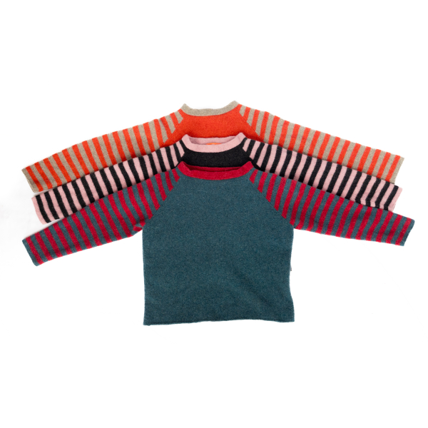 Stripey sleeve jumper