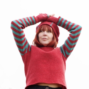 Stripey sleeve jumper